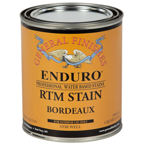 General Finishes 1 Qt Bordeaux Enduro RTM Water-Based Wood Stain QBD